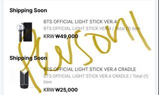BTS Official Light Stick Ver. 4 & Cradle
