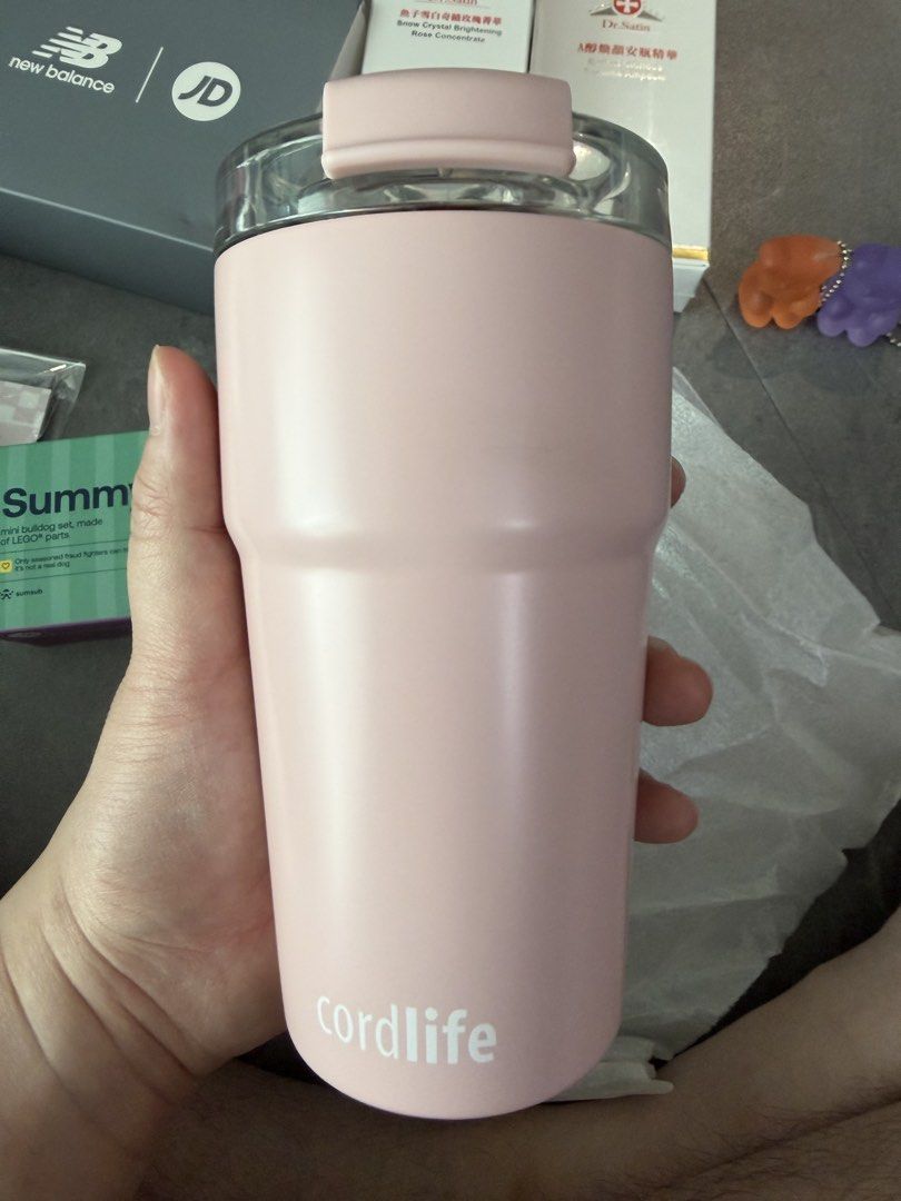 Cordlife Pink Tumbler with Lid (Category: Water Bottles & Tumblers) located in Singapore. Submitted by shianwong (Listing ID 1424113747, Image 2). Description: .
