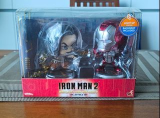Hot Toys Cosbaby Iron Man 2 - Whiplash & Iron Man Mark V
