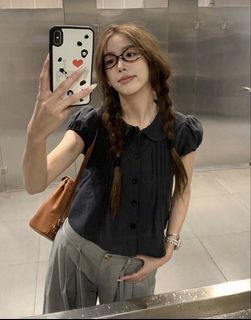 SHEIN Button Down Collared Top