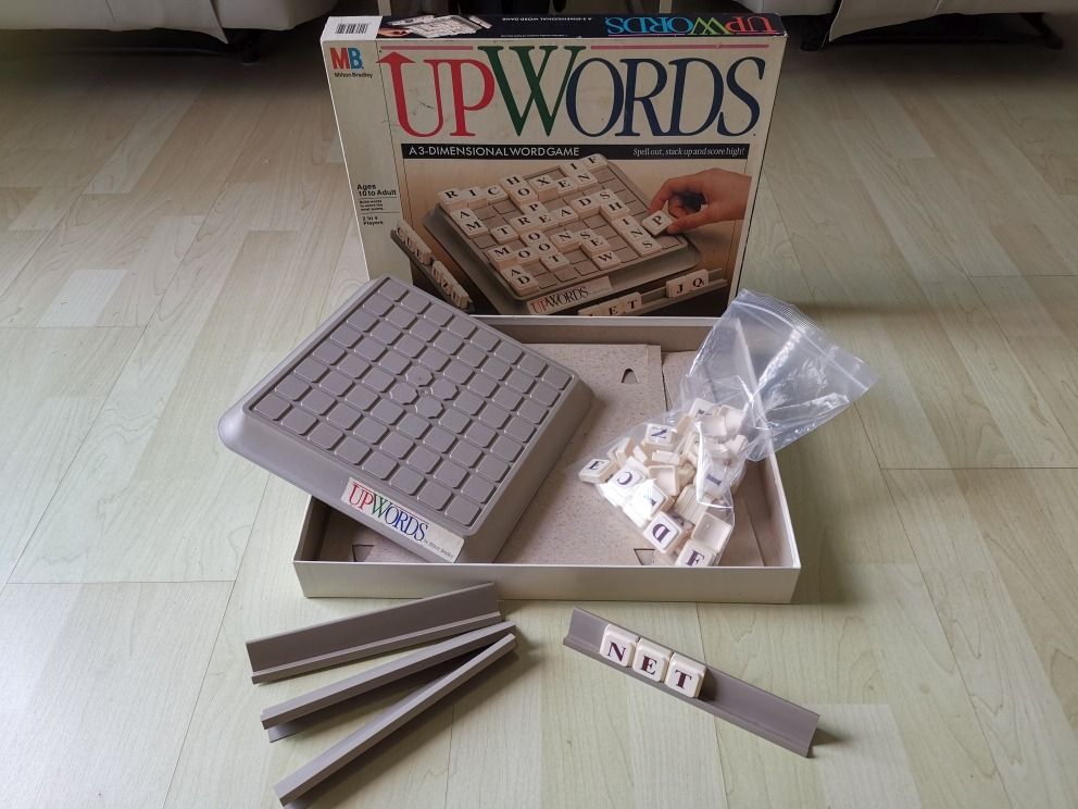 board game UPWORDS (Category: Board Games & Puzzles) located in Singapore. Submitted by ronnielee1 (Listing ID 1426474323, Image 1). Description: board game UPWORDS board & letter tiles all in good condition, no scratches, retail shops selling $40+ Cash/Paynow. Singpost delivery or Self collect Blk 3A (5 mins fm Kallang MRT). .