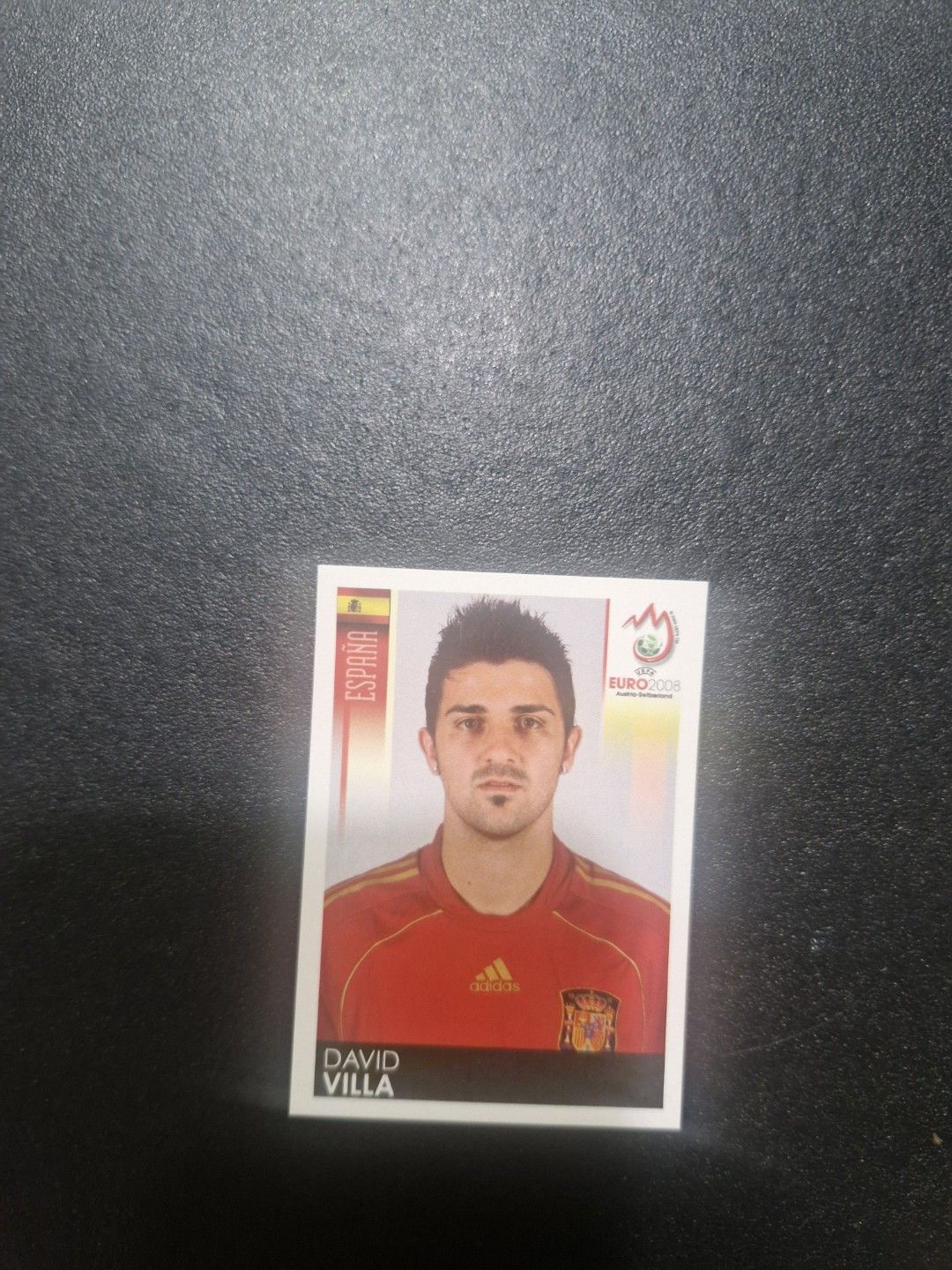 [$1 special offer] WTS panini euro 2008 Spain sticker David villa [atletico madrid and barcelona legend] (Category: Raw Cards) located in Singapore. Submitted by hokkienbui (Listing ID 1426723684, Image 1). Description: $1.