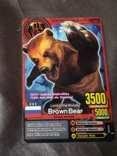 Animal Kaiser Brown Bear Trading Card