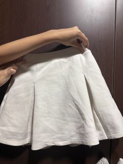 White Pleated Skirt