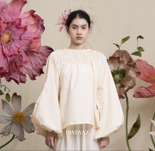 BWBYAZ Britari Shirred Blouse - Warm Autumn