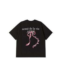 Unisex Instock authentic acme de la vie ADLV pink ribbon tshirt shirt size 2 black