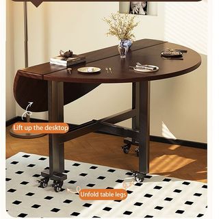 Folding Dining Table CZ043🚚🚚Free Assembly❗ Round Table Foldable Table  5/6/7/8/9/10/11 seater