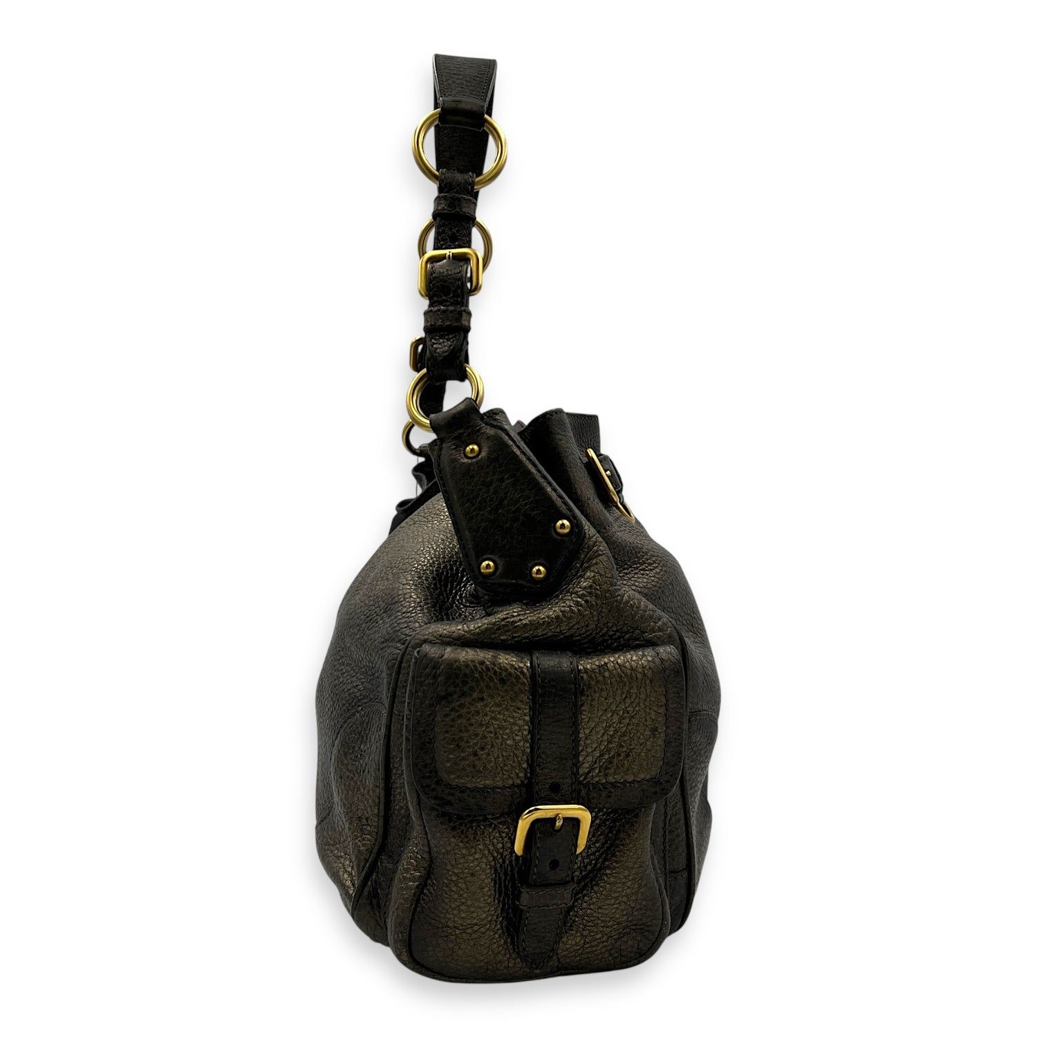 Prada Vit Daino Green Shoulder Bag in Calfskin, Gold hardware (Category: Bags & Wallets) located in Singapore. Submitted by carousellluxury (Listing ID 1427877189, Image 3). Description: SKU C2603-010320AA Material Calfskin Color Green Hardware Gold Strap Not Included Dimension (L)40cm x (H)30cm x (W)14cm Accessories Authentication Card, Care Card, Receipt(s), Dust Bag, Series BR3778 Circa Est NA Microchipped FALSE Condition - Surface: Some spot 