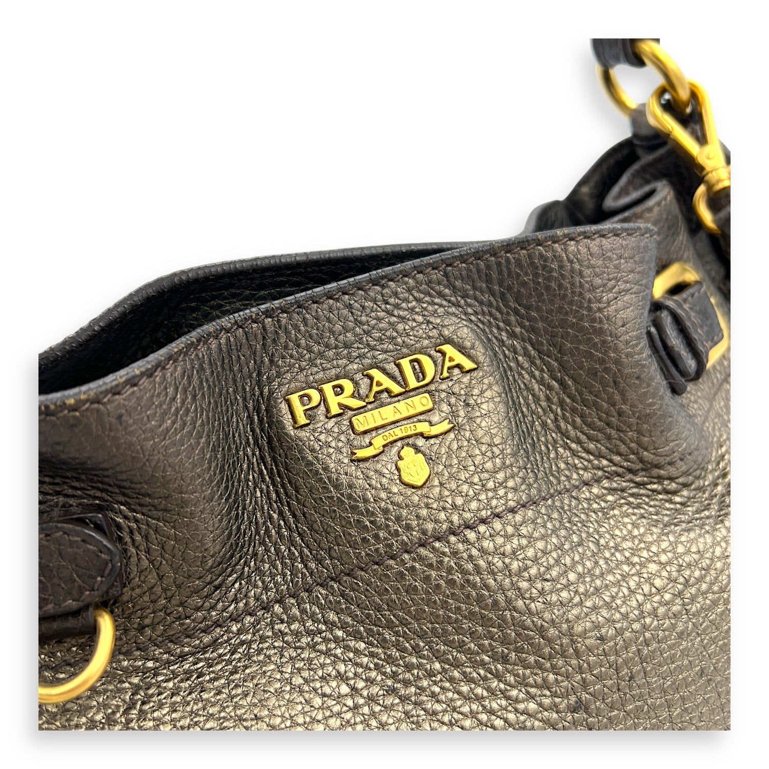 Prada Vit Daino Green Shoulder Bag in Calfskin, Gold hardware (Category: Bags & Wallets) located in Singapore. Submitted by carousellluxury (Listing ID 1427877189, Image 8). Description: SKU C2603-010320AA Material Calfskin Color Green Hardware Gold Strap Not Included Dimension (L)40cm x (H)30cm x (W)14cm Accessories Authentication Card, Care Card, Receipt(s), Dust Bag, Series BR3778 Circa Est NA Microchipped FALSE Condition - Surface: Some spot 