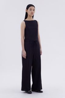 Blythe Boat Neck Top in BLACK