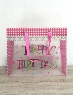 Happy Birthday Plastic Gift Bag