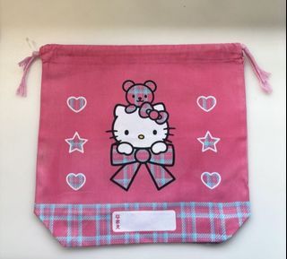 Hello Kitty Drawstring Pouch Bag 
