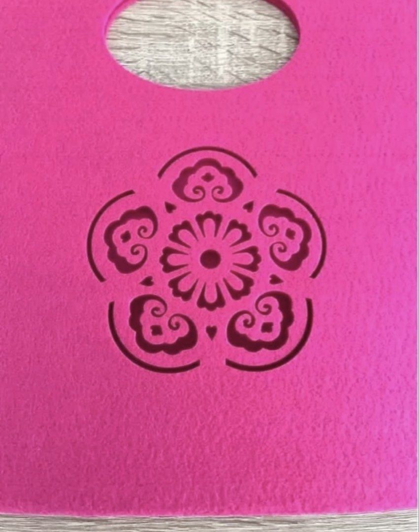 Pink Felt Bag (new) (Category: Tote Bags) located in Singapore. Submitted by wallis1 (Listing ID 1428047501, Image 3). Description: Brand new Felt material 26.5x24.5cm With base .