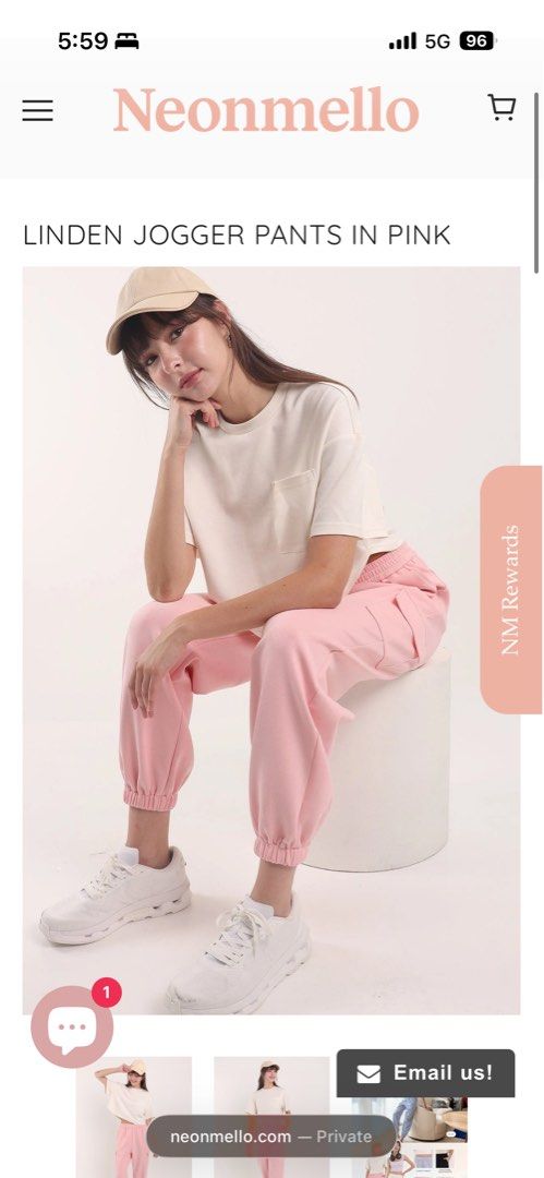 LINDEN JOGGER PANTS IN PINK (Category: Other Bottoms) located in Singapore. Submitted by princesswisey (Listing ID 1428180042, Image 3). Description: Brand new with tag. Selling as it’s too big for me. Bought at $25 and now letting it go at $22. Pm if keen..
