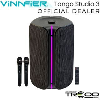 [Official]($6.50 Cashback!) Vinnfier Tango Studio 3 Wireless Bluetooth Portable Speaker with FM Radio & Wireless Handheld Microphones