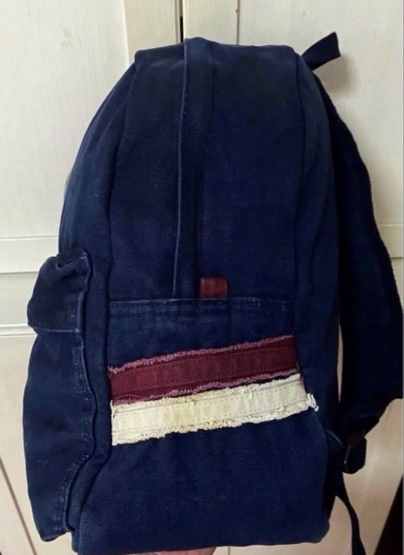WHO.A.U California Dream Backpack (new) (Category: Backpacks) located in Singapore. Submitted by wallis1 (Listing ID 1428275388, Image 4). Description: Brand new American vintage style Blue canvas Large size 1 outer pocket 1 inner pocket Adjustable strap .