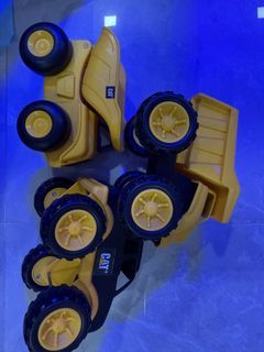CAT dump truck, truck, car
