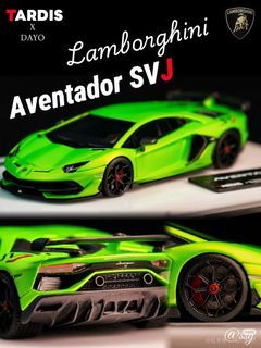 Tardis Lamborghini Aventador SVJ 1/64 Verde Alceo
