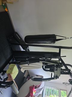 Home Gym Set - Multi-Station, Punching Bag, Exercise Bike