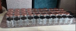 Small Glass Bottles in 2 sizes with cover