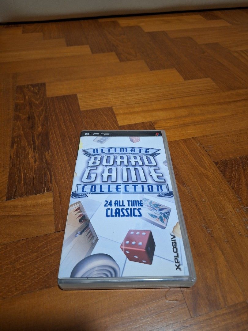Ultimate Board Game Collection - PSP (Category: Interactive Toys) located in Singapore. Submitted by sambalz (Listing ID 1429107123, Image 2). Description: PSP game featuring the Ultimate Board Game Collection. Includes 24 all-time classics. The game is in its original case. Great for on-the-go gaming!.