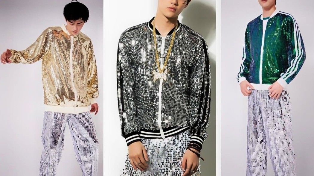 Sequin hip hop funky Jacket - Gold, Silver, or Green (Category: Tshirts & Polo Shirts) located in Singapore. Submitted by lambshade (Listing ID 1429290863, Image 1). Description: free sizes only avail in silver gold and green great material and look! no refundable once sold.