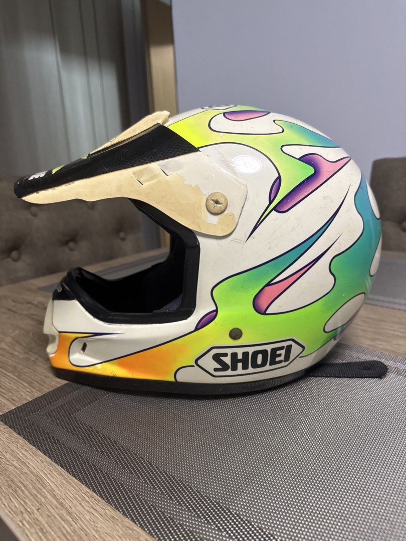 Vintage shoei offroad adventure helmet (Category: Motorcycle Apparel) located in Singapore. Submitted by remykitz02 (Listing ID 1424615044, Image 1). Description: As per pic..well kept size m.