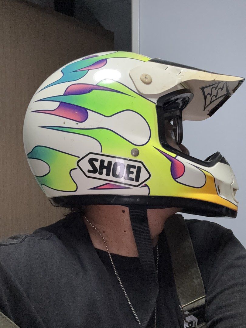 Vintage shoei offroad adventure helmet (Category: Motorcycle Apparel) located in Singapore. Submitted by remykitz02 (Listing ID 1424615044, Image 10). Description: As per pic..well kept size m.