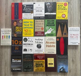 ✅ SALE ! INSTOCK NON FICTION BOOKS RICH DAD POOR DAD THE CONCISE 48 LAWS OF POWER ATOMIC HABITS THE MILLIONAIRE FASTLANE TRADING IN THE ZONE THE PSYCHOLOGY OF MONEY NEVER SPLIT THE DIFFERENCE MASTERY BOOK THE INTELLIGENT INVESTOR BUSINESS BOOKS