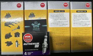 Car servicing Japan NGK ignition coil and Ruthenium spark plugs for K20 engine FD2 #JDM #🇯🇵
