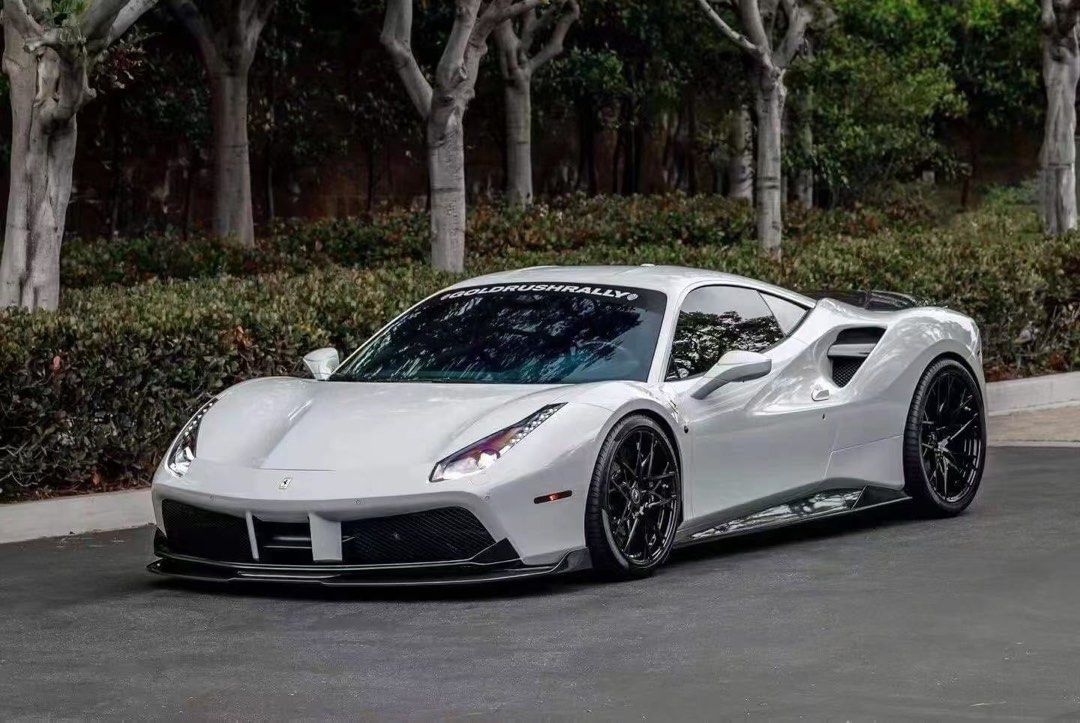 Ferrari 488 Vorsteiner Full Carbon Bodykit + Transparent Engine Cover (Category: Bodykits & Styling) located in Singapore. Submitted by 1812.motorworks (Listing ID 1424728926, Image 1). Description: Upgrade your Ferrari 488 with this stunning Vorsteiner style full carbon bodykit, paired with a transparent engine cover to showcase the beautiful Ferrari engine. Full aggressive aero styling that enhances both performance and visual presence. Package