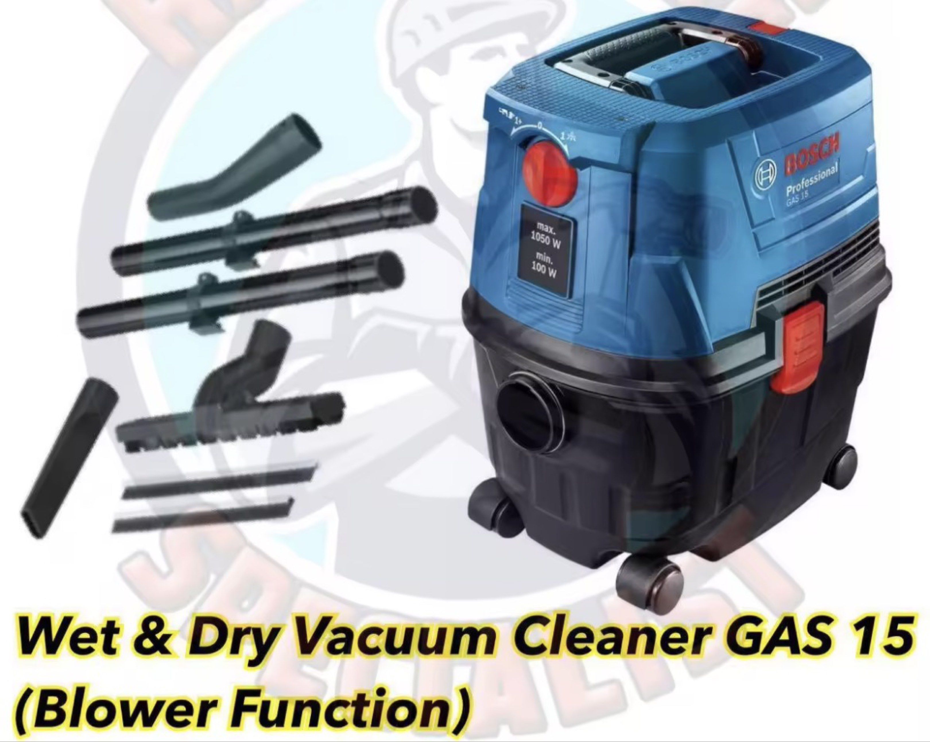 Bosch GAS 15 Wet And Dry Vacuum Cleaner (Blower Function) (Category: Vacuum Cleaner & Housekeeping) located in Singapore. Submitted by gla89 (Listing ID 1425079795, Image 1). Description: .