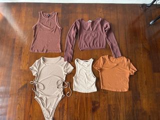 Assorted Tops - Brown and neutral tone