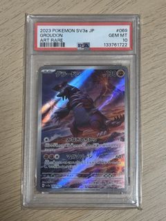 PSA 10 Pokemon SV3a JP Groudon Art Rare 69