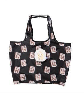 Authentic Sidersonline Siders online Huat Huat Plushie Reusable Nylon Big Bag in Gold soft toy plush plushie keychain bag charm foldable eco tote bag mahjong tile
