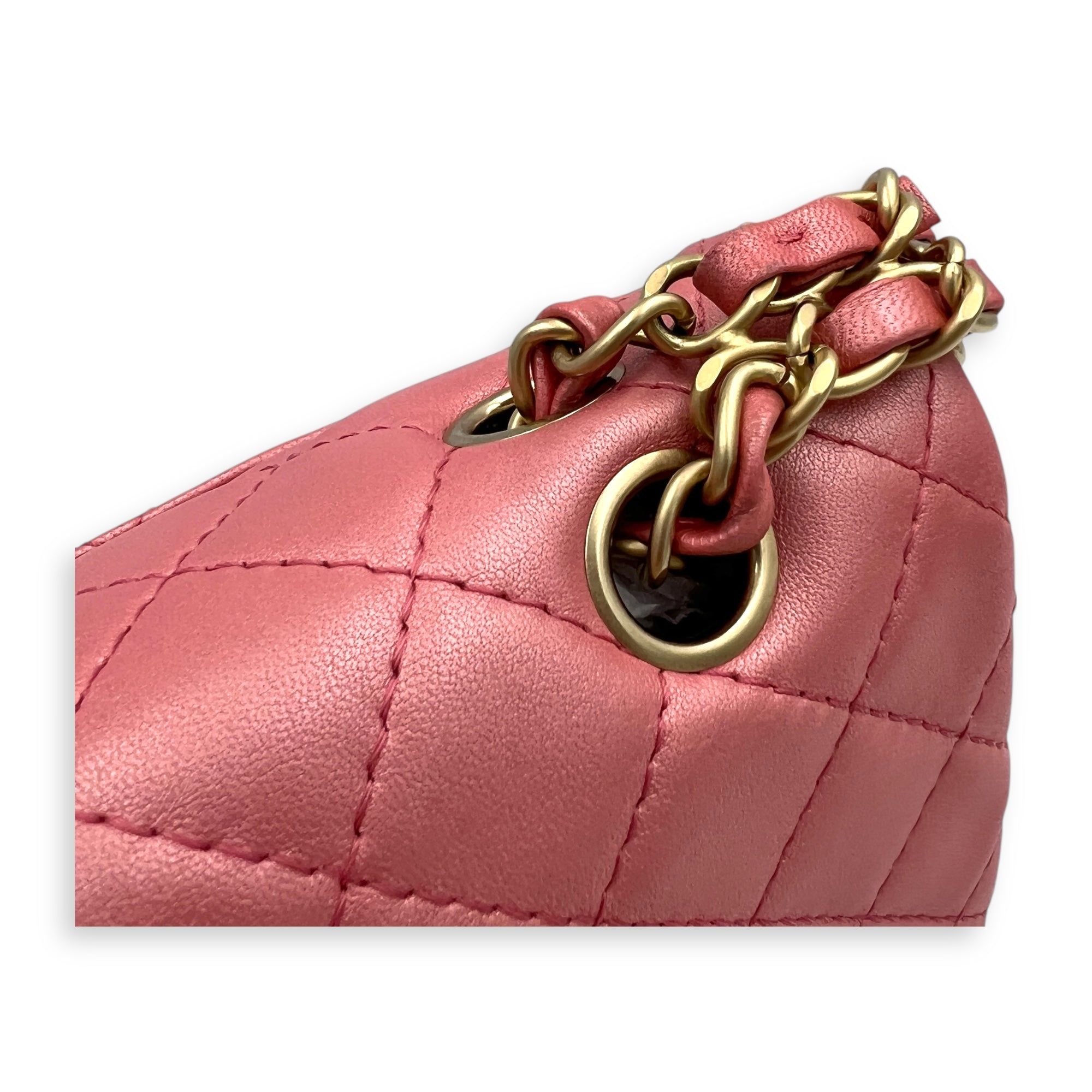 Chanel Precious Jewel Single Flap Medium Pink Shoulder Bag in Calfskin, Gold hardware (Category: Bags & Wallets) located in Singapore. Submitted by carousellluxury (Listing ID 1431224155, Image 8). Description: SKU S2603-010865AN Material Calfskin Size Medium Color Pink Hardware Gold Strap Included, non-detachable and adjustable Dimension (L)25cm x (H)15cm x (W)9cm Accessories Authentication Card, Care Card, Dust Bag, Original Box, Series 1486364