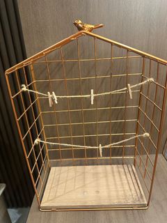 Copper bird cage decor for wedding/birthdays