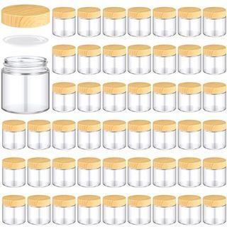 Norme 48 Pcs 4 oz Glass Jars with Lids Empty Small Glass Containers with Lids Inner Liners Reusable