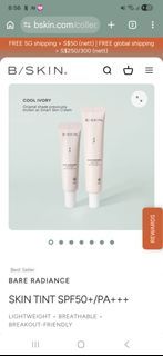 B skin bare radiance skin tint spf50+ pa+++