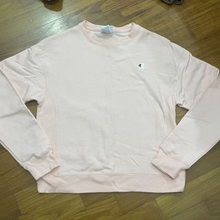 CHAMPION REVERSE WEAVE SWEATSHIRT IN PINK