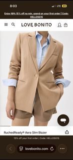Love, Bonito RuchedReady Aera Slim Blazer - XS