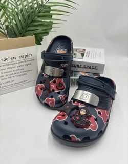 (ALL SIZES AVAILABLE) Naruto Akatsuki Crocs Sandals