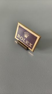 Vintage Rolex Metal Display Plaque Signage Board Stand