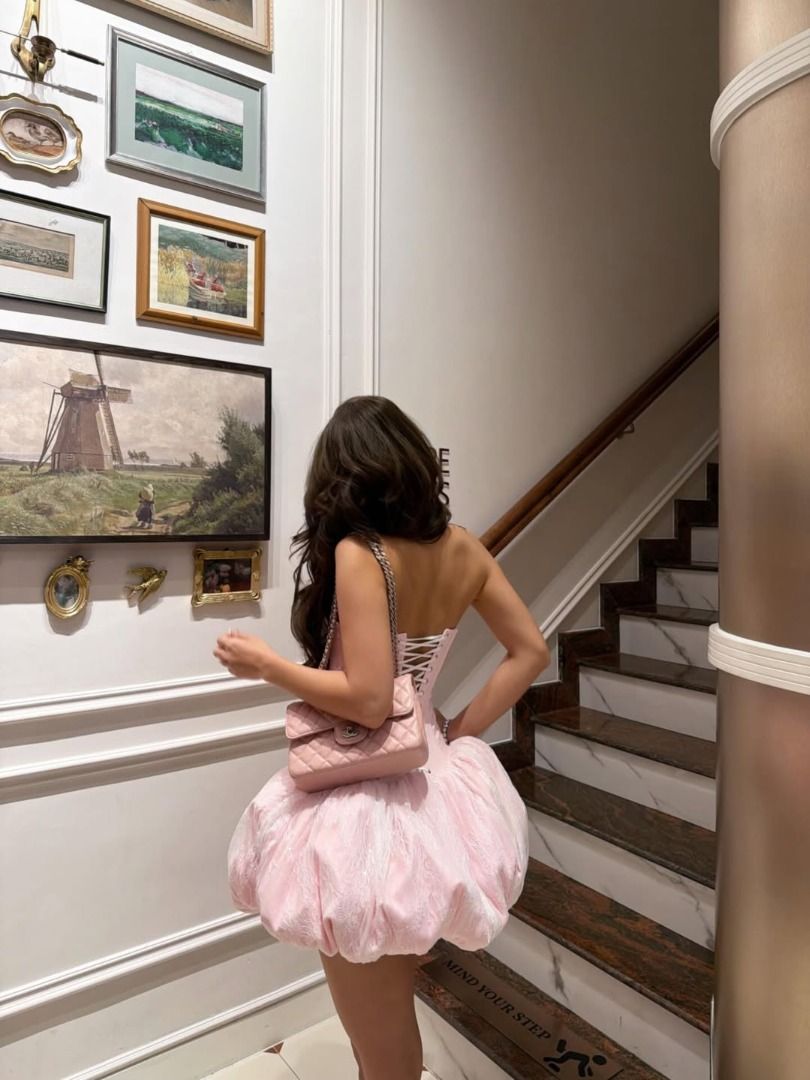 [LOCALBRAND VIETNAM] - EMINIST - PINK BALLET BUBBLE CORSET DRESS (Category: Dresses) located in Singapore. Submitted by jayc1804 (Listing ID 1433881463, Image 10). Description: - Size: S, M, L, XL.