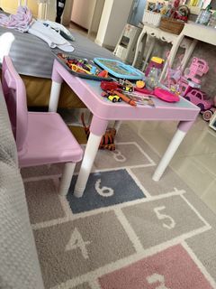 Kids Pink Table and Chair Set