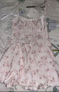 Floral Mini Dress with Button Detail