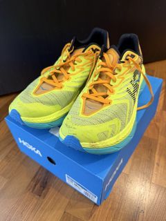 Hoka Tecton X 2 - Men's US 10.5D - Yellow/Blue