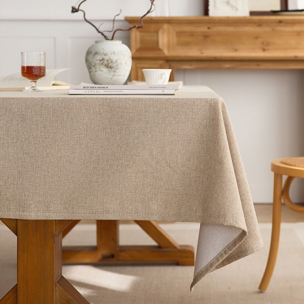 Decorative Tablecloth Imitating Linen Farmhouse Tablecloth Anti-Shrink Soft and Wrinkle Resistant SCM9583 (Category: Table Linen & Textiles) located in Singapore. Submitted by bargaindealers (Listing ID 1435198152, Image 4). Description: Triple-Protection & Effortless Cleaning Crafted with skin-friendly cotton-linen, this tablecloth features advanced coating that repels spills, oils, and stains. Simply wipe clean in seconds – no lingering odors o