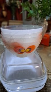 Vintage Glass Bowl with Lid