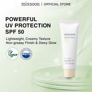 mixsoon Bean Sun Serum SPF 50 sunblock sunscreen sun cream sun care suncare Airy Texture Type Lightweight No White Cast, Hydrating 50G
